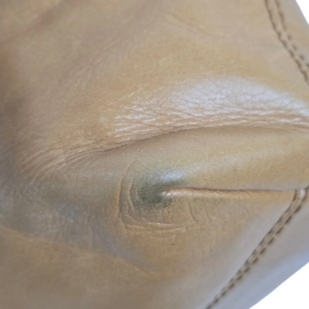 HOBO Cecily Caramel Brown Leather Tote Satchel Shoulder Bag‎ Double Handles READ